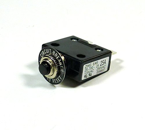 Philmore 25 Amp Push Button Manual Reset Thermal Circuit Breaker 50V Dc, 250V Ac #TOP2