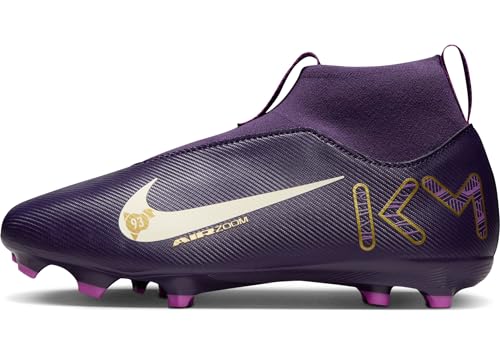 NIKE Jr. Mercurial Superfly 10 Academy Kylian Mbappé, Scarpe da Ginnastica Unisex-Adulto, Grand Purple/Pale Ivory, 37.5 EU