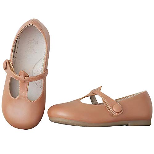 rismart Girls Mary Jane Shoes Toddlers t Stripe Formal Dress Flats3