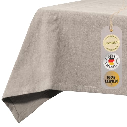 chambry Tischdecke 100% Leinen Stonewashed – Handarbeit Made in...