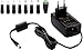 Produktbild Ktec Universal AC DC Netzteil, Steckernetzteil 12V 3A (3000mA, 5,5/2,5mm) Adapter - Stromadapter mit 8er Hohlstecker Set, 183cm