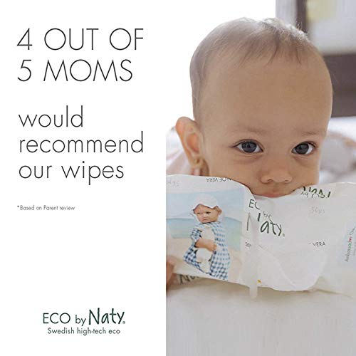 Eco by Naty Ongeparfumeerde Babydoekjes - 100% composteerbare en plantaardige doekjes, veilig voor de gevoelige babyhuid… - Afbeelding 8