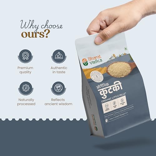 Image of Bharat Vedica Organic Kutki (Little) Millet | 100% Natural & Gluten-Free | Rich in Fibre & Protein | Vegan-Friendly | 1 kg