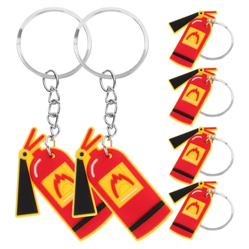 Holibanna 6pcs Mini Fire Extinguisher Keychain Firemens Party Keychain for Firefighter Graduation
