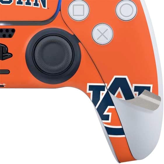 Skinit Decal Gaming Skin Compatible with PS5 Controller - Officially Licensed Auburn University AU Orange Design