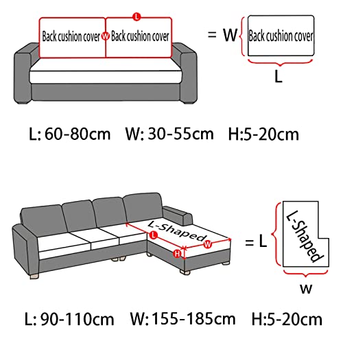 MIFXIN Magic Sofa Cover Stretch Universal Couch Cushion Covers L Shape Sectional Sofa Cushion Slipcover Furniture Protector (Weave Blue, Pillow Cover)