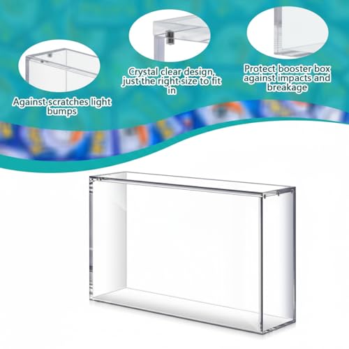 Image of Cinnvoice 1 Pcs Acrylic Magnetic Case Booster Box Protective Case Stackable 4mm Thick Magnetic Closure Gifts for Collectors, Cards Not Included (Compatible with Charizard Upc Box)