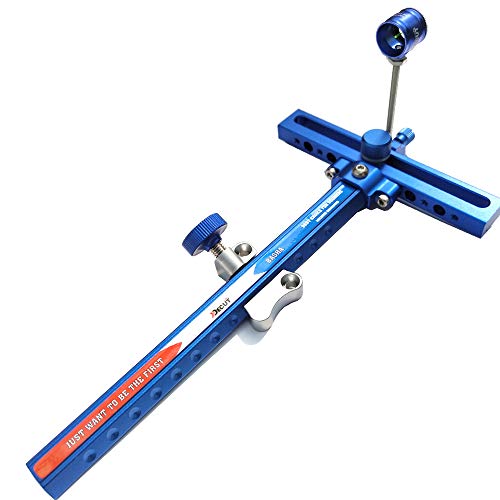 ZSHJG Recurvebögen Bogen Visier Bow Sight Aluminium Bogenvisier Bogen Anblick Bogenzubehör Jagdvisier (Blau)