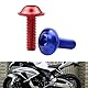 Yuecoom 158 Teile/satz Universal-Verkleidungsschrauben-Dichtungsschlüssel-Kit, universelles brandneues ABS-Aluminium-Verkleidungsschrauben-Kit für Motorräder(rot)