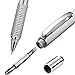 Zhanmai 4 Pcs Multitool Pens 6 in 1 Multi-tool Pen Set with Refills for Men's Birthday Gifts, Christmas Stocking Stuffers for Men Dad Husband (Black,Silver,Yellow,Gold)