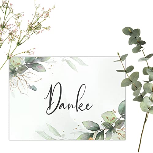 25 Dankeskarten Klassisch Dankeskarte Postkarte Danke Karte Danke Dankeschön Karten, Danksagungskarten Vielen Dank Karten Hochzeit Boho