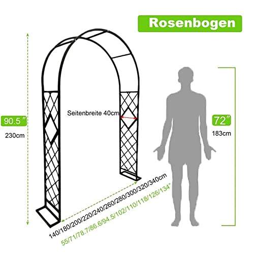 Arche de jardin en métal pour guider les vignes et fleurs