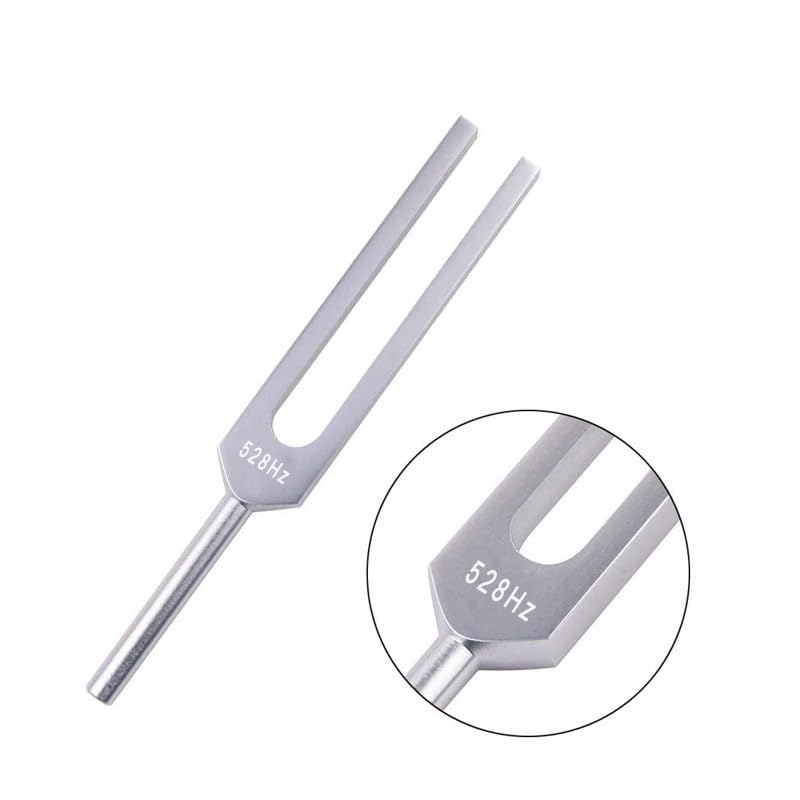 528 hz tuning fork with reflex hammer for healing chakra setaluminum alloy with silicone hammer and storage bag ideal for sound healing spa aromatherapyyoga meditation and relaxation