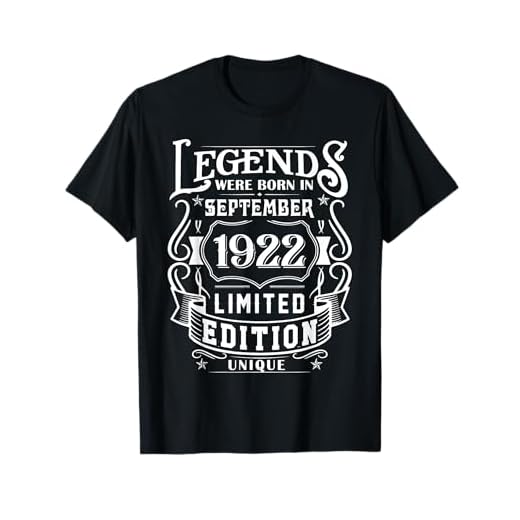 Cumpleaños Septiembre 1922 Edición Limitada Regalo Vintage Camiseta