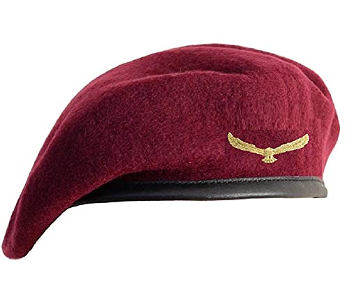 Shyam Export Club Unisex French Woolen Beret Cap, Traditional Army Style Cap, Rajputana Cap, Classic European Hat, Woolen Beret Cap, Che Guevara Cap Maroon
