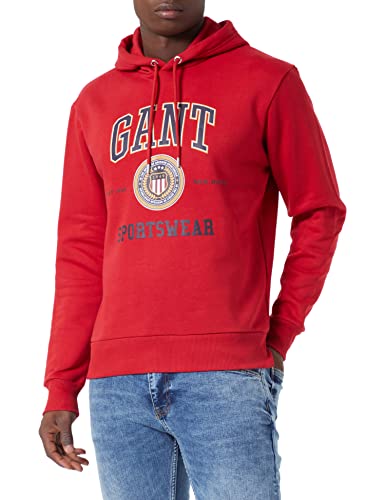 Preisvergleich Produktbild GANT Herren D1 Crest Shield Sweat Hoodie Kapuzenpullover, Ruby RED, 3XL