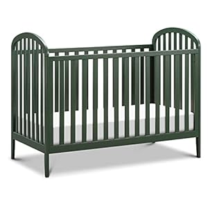 daVinci Beau 3-in-1 Baby Crib Convertible to Toddler Bed, Daybed – Durable & Easy to Assemble – GREENGUARD Gold Certified – 4 Adjustable Mattress Heights, Conversion Kit Sold Separately – Forest Green