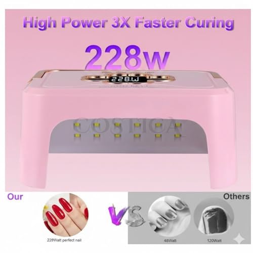 Image of COSTICA 268W UV LED Nail Lamp for Gel Polish | Professional Nail Dryer with 45 LED Beads Auto Sensor & 4 Timers | Fast Curing UV Light for Nail Art Manicure Pedicure (L1 Nail Dryer 111)