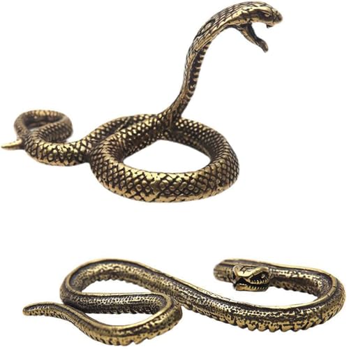 Figuritas de serpiente de latón artesanal x2