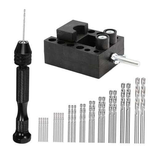 Taladro manual para manualidades SOIMISS y brocas de acero para perforar maquetas en casa