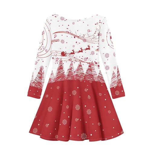 Fall Dresses for Girls School Clothes Skater Dress Fashion Little Girls Dresses Casual Long Sleeve Dress2