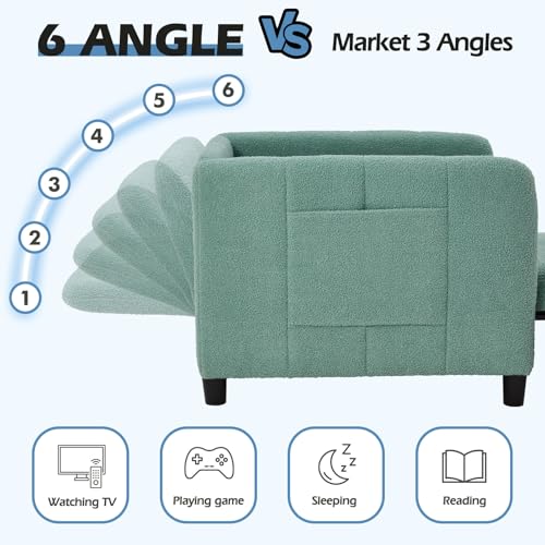 Sleeper Chair 84" Extra Long Convertible Chair Bed Upgraded 3-in-1 to 4-in-1 Pull Out Chair & Single Sofa Bed for Adult Sleeping Chairs for Living Room & Small Space