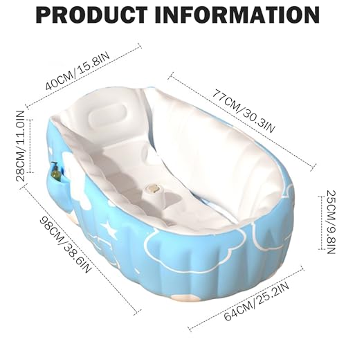Baignoire gonflable bébé avec inclinaison confortable ergonomique - 2