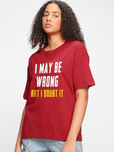Image of Bewakoof Women's Typography Oversized Fit T-Shirt