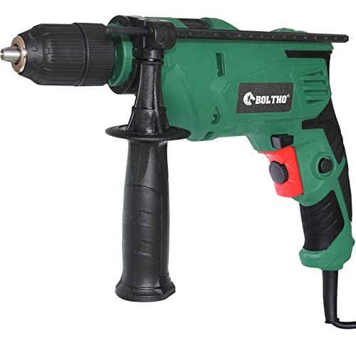 Bohrmaschine, BOLTHO 900W 3000RPM Schlagbohrmaschine mit Variable Drehzahl, Hand-Elektro-Schlagbohrmaschine, 2 Modi in 1, 2,8J Schlagenergie, 360° drehbarer Griff, Tiefenmesser Cover