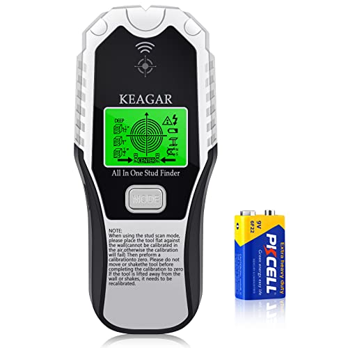 Stud Finder Wall Scanner, 7 In 1 Electronic Stud Sensor Wall Detector, Beam Finder Center Finding, Lcd Display, Buzzer Alarming, For Wall/Wood/Live Ac Wire/Metal/Joist/Magnetic Stud (1*Sliver) #TOP3