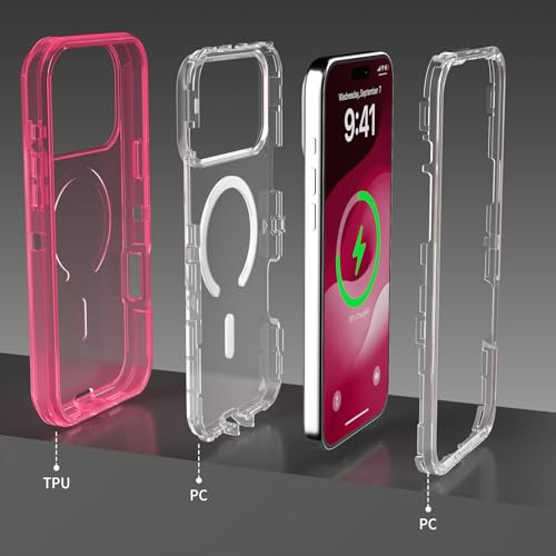 Coque iPhone 13 bleu antichoc protégeant l'écran par rabat aimanté - 2