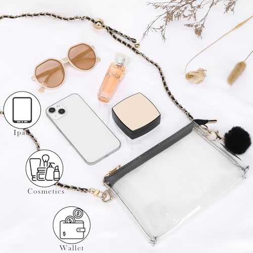 Image of YGR Womens Clear Bag for Stadium Events PVC Small Crossbody Purse for Concert, Party Sports Stadium Approved Present