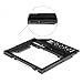 Produktbild SALCAR 2nd HDD/SSD SATA 3.0/2.HDD ODD SATA III Laufwerkschacht Adapter/Serial ATA Caddy für 9,5mm SATA 2,5 Zoll Festplatte (Aluminium)
