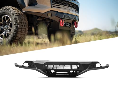 DV8 Offroad Spec Series Front Bumper for 2023-2025 Chevy Colorado ZR2 | High-Clearance Design | 20" Light Bar Mount Behind Mesh Panel | Heavy-Duty Winch Mount | Low-Profile Wings | Full Skid Plate