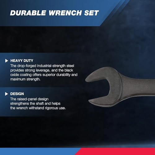 Image of Neiko 03575A Jumbo Combination Wrench Set | 16 Piece | MM | 6 mm to 32 mm | Raised Panel Construction