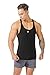 Jed North Bodybuilding Stringer Gym Tank Top Singlet Racerback, Medium, Black