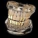 3Pieces Hip Hop Teeth Grillzs Set Street Styles Glossy Teeth Grillzs Set Upper and Lower Fit Hip Hop Fashion Brace HipHop