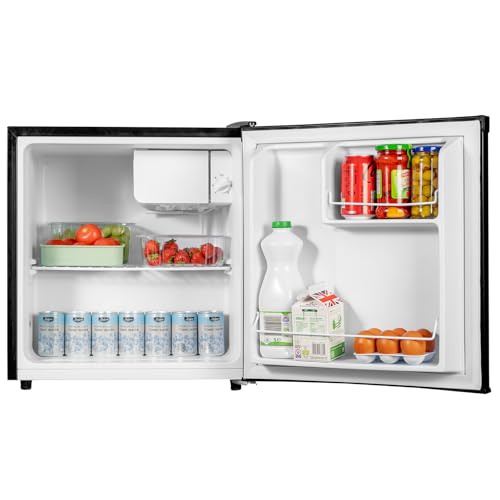 SIA AMZTT01BL Black Table Top Mini Fridge with Ice Box, 49L Drinks Beer Fridge, E Rated, Adjustable...
