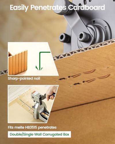 Image of meite Carton Closing Staples 1-3 /8 inch Wide Crown 5 /8 inch Leg 2,000PCS x 10 Boxes | Copper-Coated 16 Gauge Carton Staples for Pneumatic or Manual Box Stapler Gun - Cardboard Closer Packaging