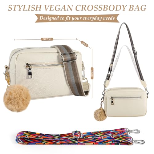 Small Crossbody Bag Women,Vegan Leather Shoulder Handbags Wallet Satchel Purse with 2 Adjustable Strap3
