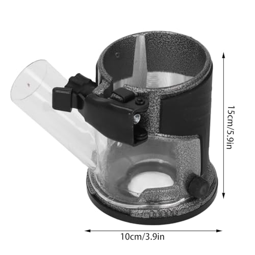 Base da máquina de corte para coleta de poeira Base ajustável do roteador de mergulho em liga de alu