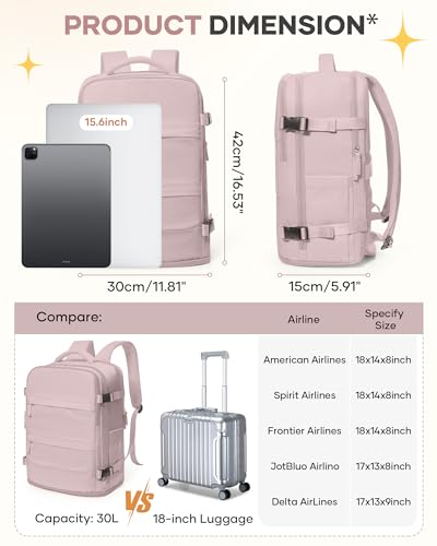 Image of coofay Travel Backpack For Women Men Airline Approved Carry On Backpack Flight Approved Waterproof Sports Backpack Casual Daypack Small Hiking Backpacks