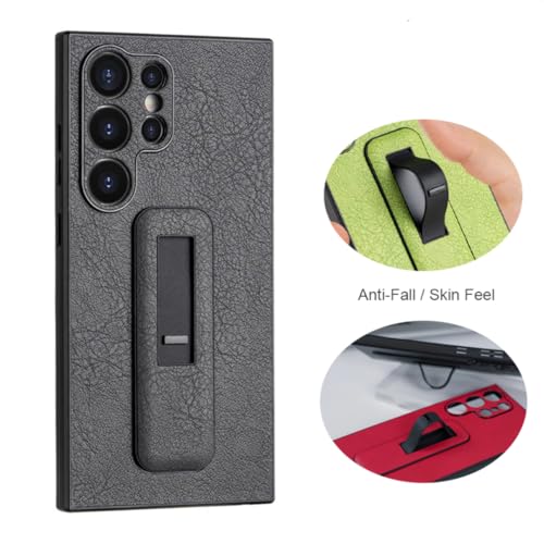 Housse antichoc Samsung S24 S23 Ultra rouge avec support push-pull
