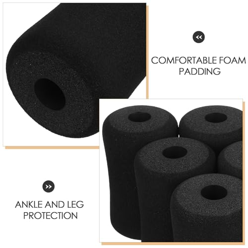 FAVOMOTO Set de 6 protectores de espuma para pies de rodillo para extensión de piernas y banco de pesas, cubiertas resistentes para equipo de gimnasio en casa miniatura 3
