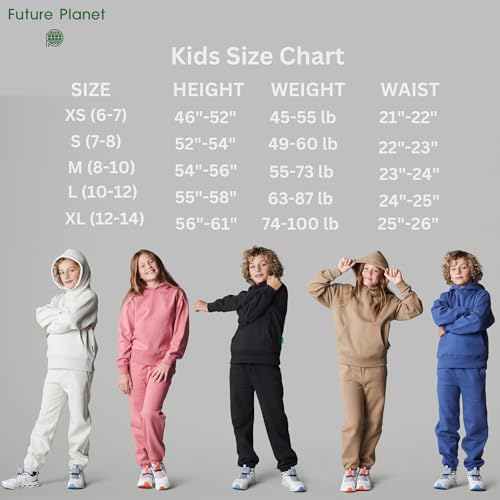 Future Planet Kids Unisex (6-14) Jupiter Premium Fleece Lined Soft Cotton Pullover Hoodie Sweatshirt Loose Fit3