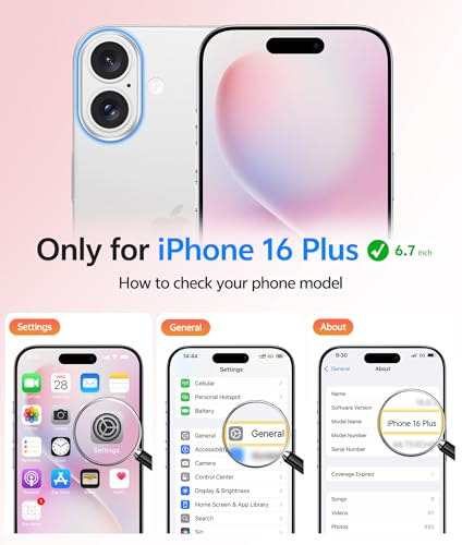 Image of FNTCASE for iPhone 16 Plus Case: [Compatible with Magsafe] Translucent Matte Cases with [Full Camera Protection] [Screen Protector] Military Grade Shockproof Protective Phone Cover - Light Pink