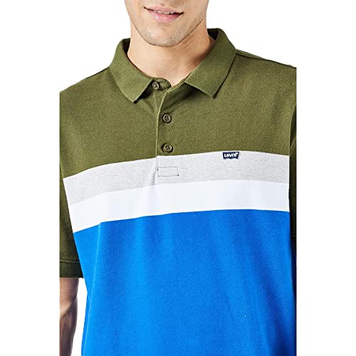 Image of Levi's Men's Cotton Regular Fit Colorblock Polo T-Shirt