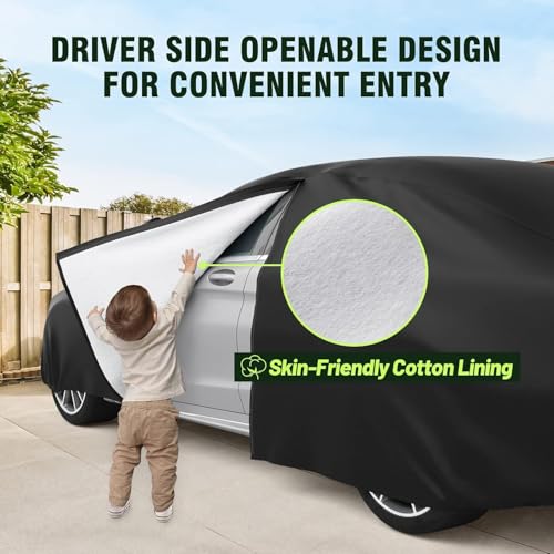Image of Favoto Car Cover Waterproof All Weather Windproof for Sedans 194-208 Inches