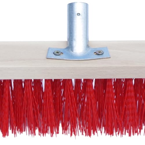 Kolor 2 STK. Straßenbesen Industriebesen Kehrbesen, wählbare Breiten Gartenbesen, Besen für Straßen, Draußen, Hof & Garten, PVC Borsten, Metall-Stielhalter verschraubt (60 cm mit 150 cm Stiel) – Bild 4