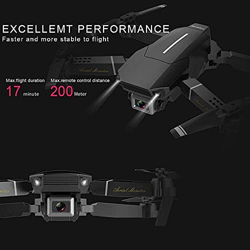 RC Drohne mit Kamera 4K Drohne Dual Kamera RC Quadcopter WiFi FPV Drohne Headless Modus Höhe Halten Geste Foto Track… – Bild 3